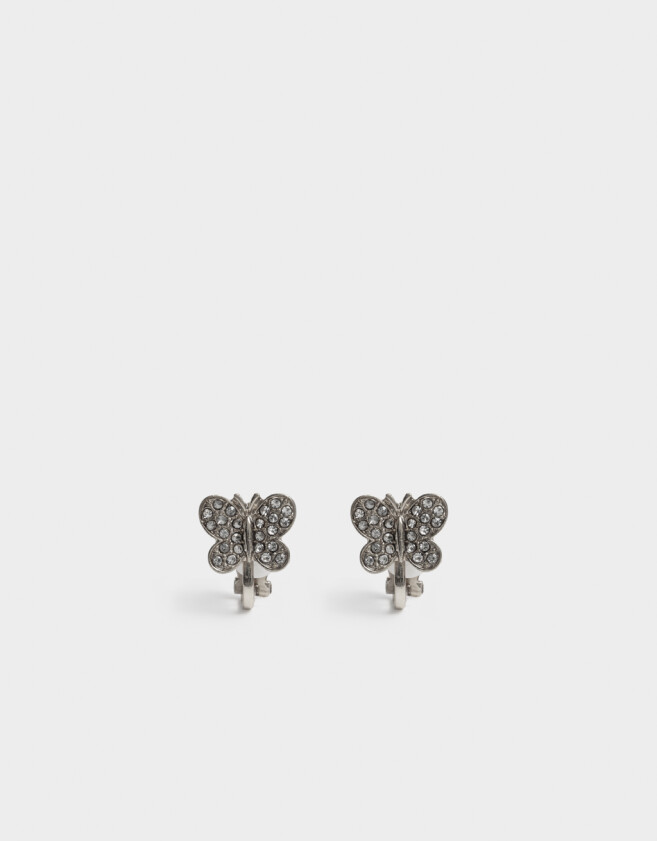 Aros Clips Mariposas Aros Clip Mariposa - Plateado