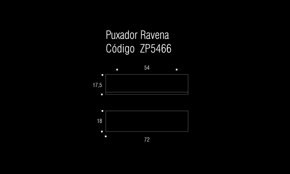TIRADOR RAVENA ZP5466.1 Tirador Ravena Zp5466.1