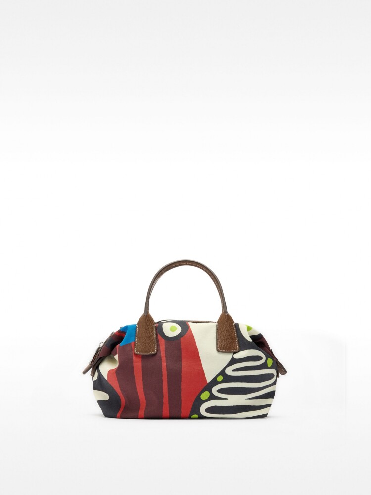 Bolso Tote De Nylon Estampado crudo
