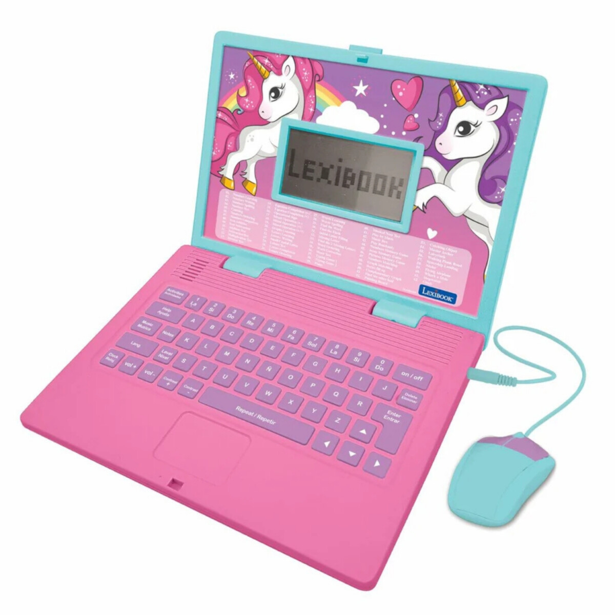 Laptop Disney Lexibook educativa bilingüe diseño - Unicornio 