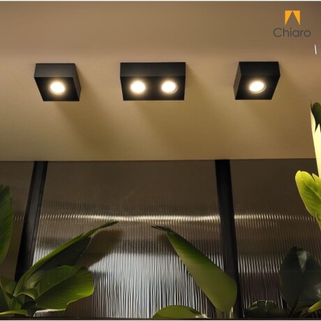 Aplique spot led rectangular chato 16w móvil Dimerizable 2700K NEGRO