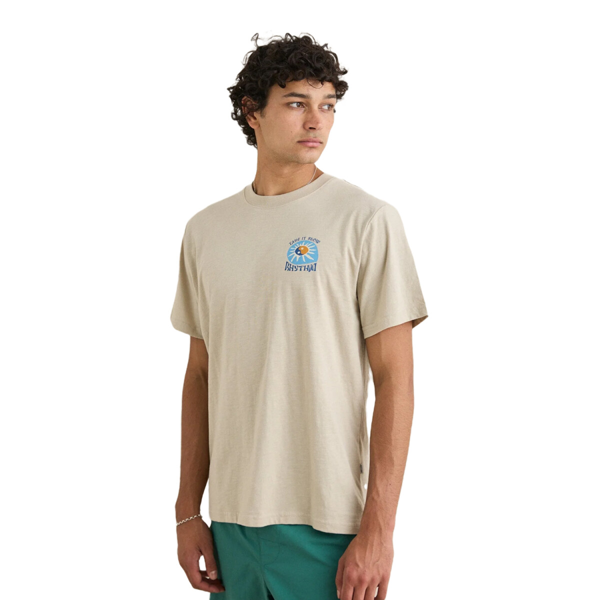 Remera Rhythm Slow Down Slub - Beige 