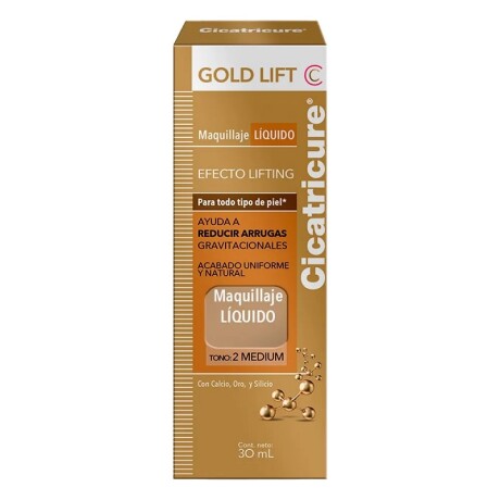 CICATRICURE GOLD LIFT MAQUILLAJE LIQUIDO EFECTO LIFTING TONO 2 MEDIUM 30ml CICATRICURE GOLD LIFT MAQUILLAJE LIQUIDO EFECTO LIFTING TONO 2 MEDIUM 30ml