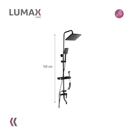 Columna de Ducha Lumax Acero Inox Cuadrada Columna de Ducha Lumax Acero Inox Cuadrada