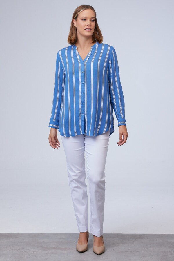 Camisa Lineas AZUL/MULTI