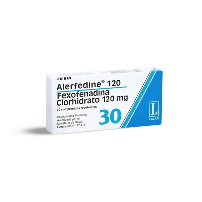 Alerfedine 120 Mg. 30 Comp. Alerfedine 120 Mg. 30 Comp.