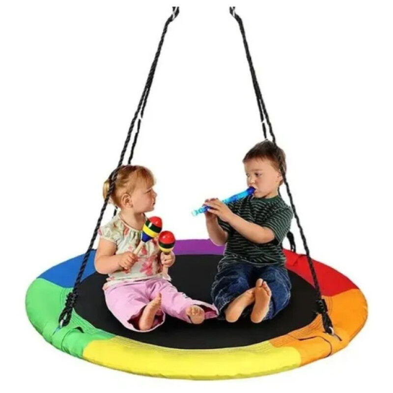 Hamaca De Jardín Base Circular Niños Columpio 1m Multicolor Multicolor