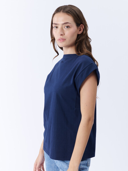 Remera Manga Sisa Azul Marino