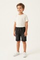 Bermuda de jean con cintura ajustable JEAN OSCURO