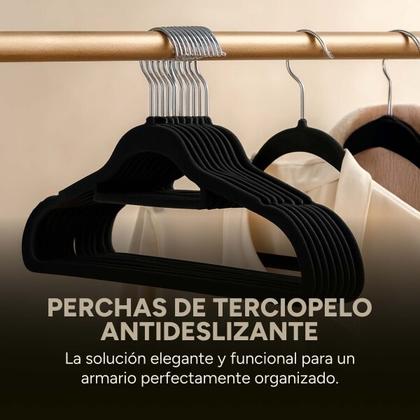 Percha De Terciopelo Antideslizante Ropa Pack 50 Unidades Percha De Terciopelo Antideslizante Ropa Pack 50 Unidades