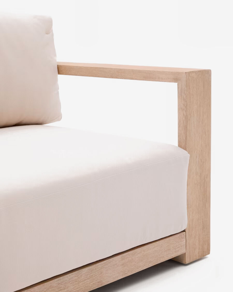 Sofá Ambra de 3 plazas de madera maciza de acacia con acabado claro 249 cm FSC 100% Sofá Ambra de 3 plazas de madera maciza de acacia con acabado claro 249 cm FSC 100%