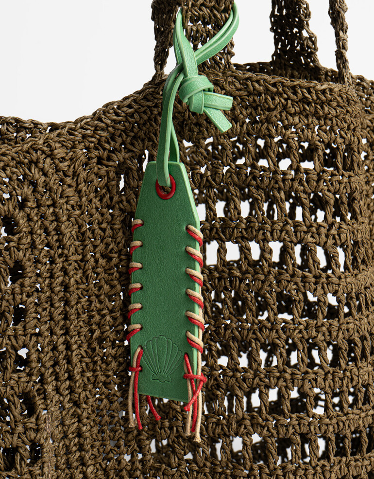 Shopper Cartera Shopper Tejida - Verde Medio