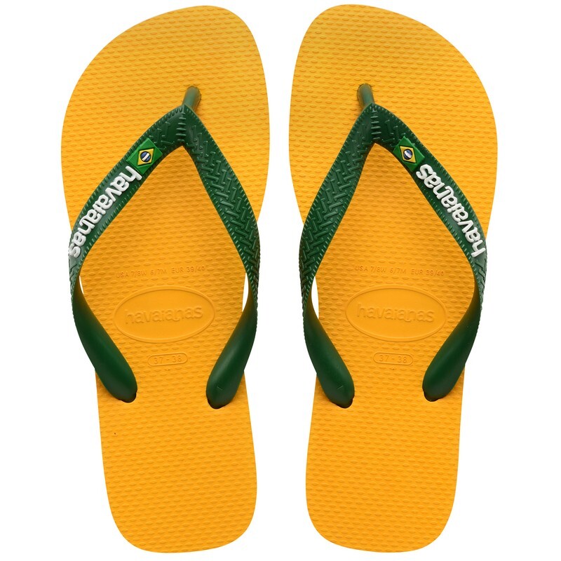 Ojotas Havaianas Brasil Logo Amarillo