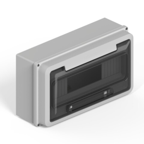 TABLERO EXT. IP65 p/12 polos DIN -GRIS GENRDO TABLERO EXT. IP65 p/12 polos DIN -GRIS GENRDO