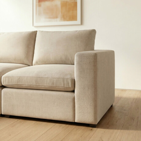 Sofá Modular Conecta (4 módulos) - Tela Microfibra TC 1010 (Beige)