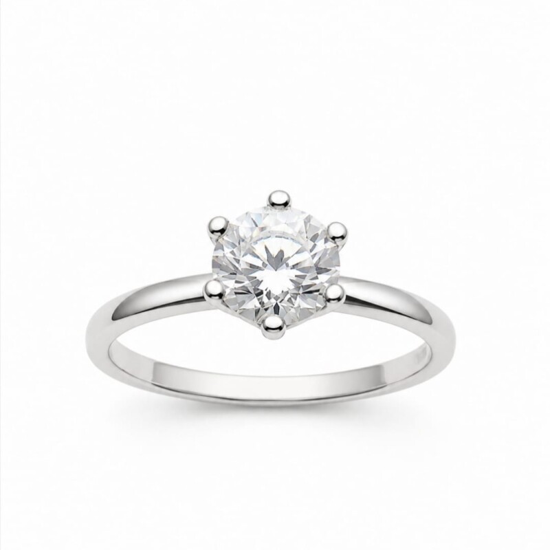 Anillo con zirconia al centro Anillo con zirconia al centro