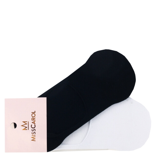 Medias de Mujer Miss Carol Media pack x2 solid Negro - Blanco