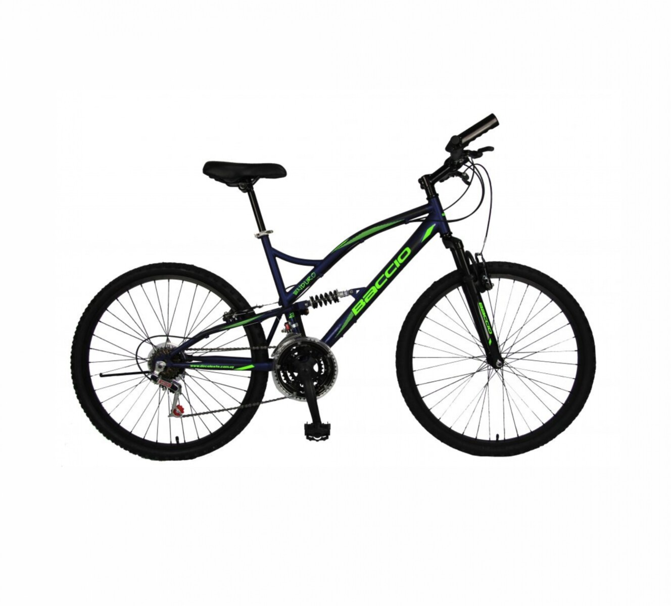 BICICLETA BACCIO ENDURO ROD. 26 - GRIS/VERDE 