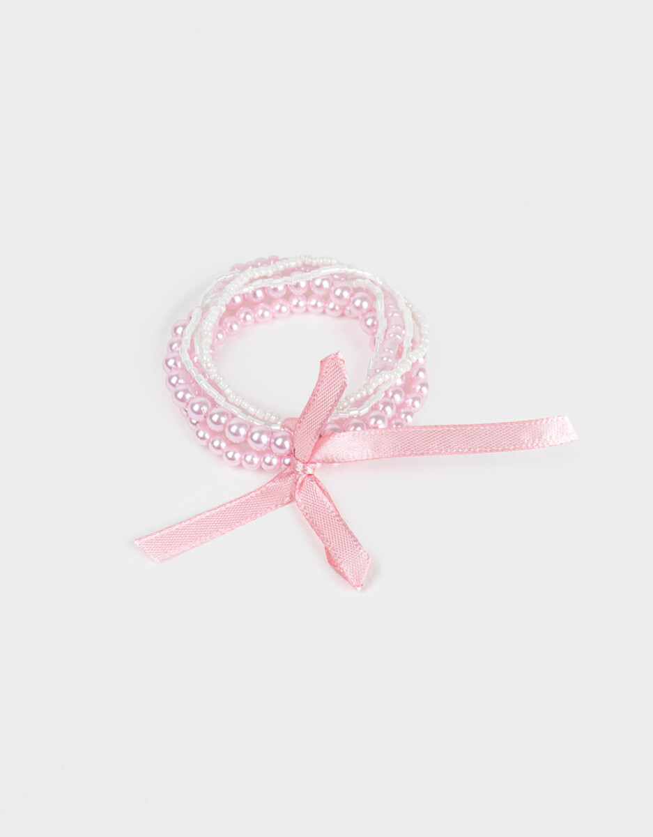 Set De Pulseras Con Perlas 
