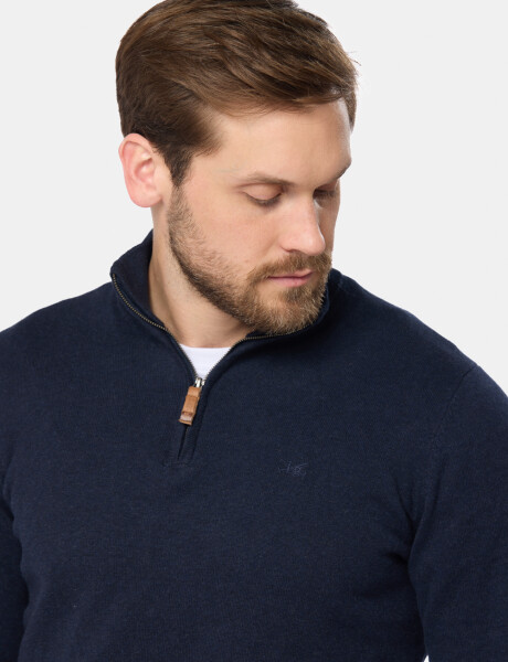 BUZO TEJIDO MEDIO CIERRE Azul