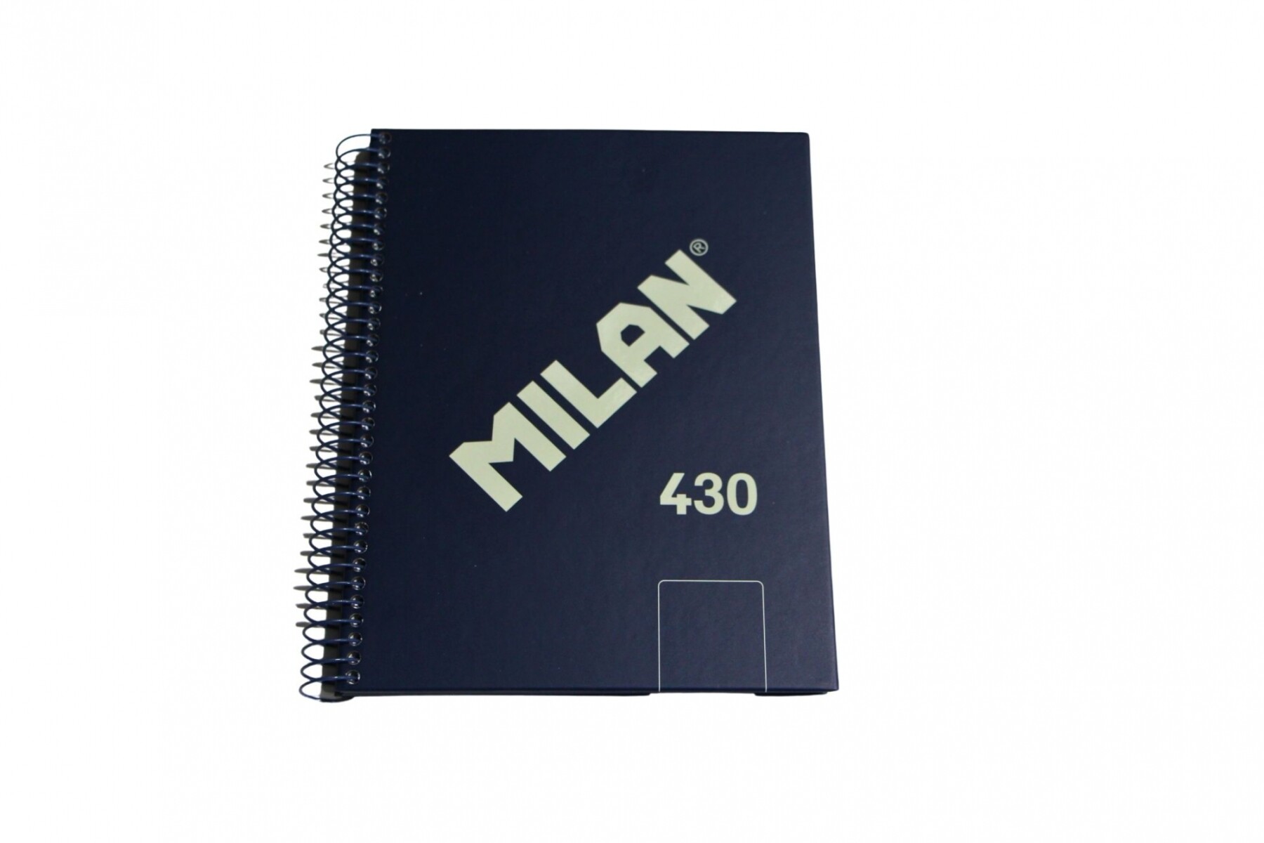 CUADERNO MILAN CON ESPIRAL TAMAÑO A5 LISO DE 80 HOJAS COLOR AZUL 