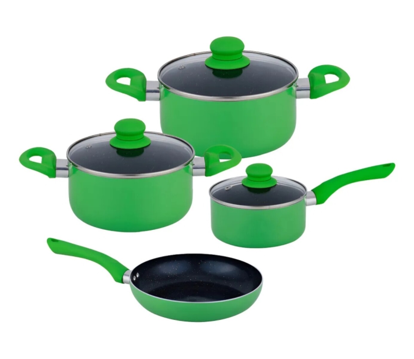 Bateria Cocina Cuori Verde 7 Piezas 