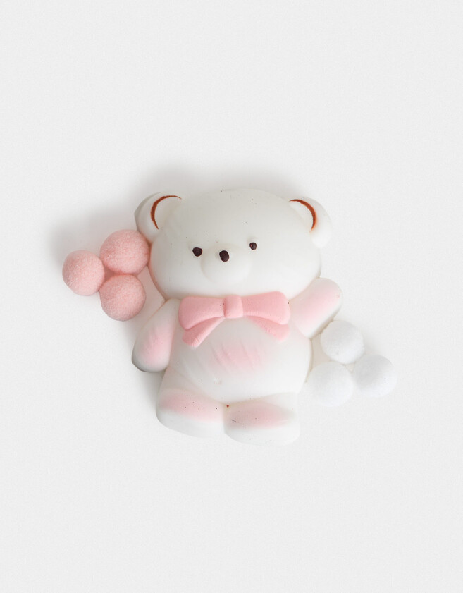 Lúdico Juguetes Mini Squishy En Forma De Osito - Blanco