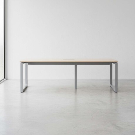 MESA DE REUNIÓN MADERA-Y-METAL GRIS WORK