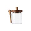 FRASCO DE VIDRIO C/TAPA/CUCHARA 500ML Unica