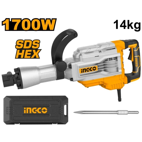 MARTILLO DEMOLEDOR 45J 1700W INGCO PDB17026 AMARILLO-NEGRO