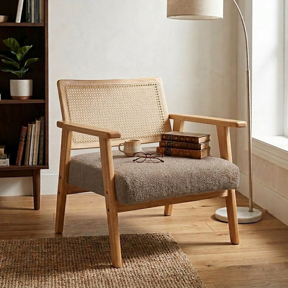 Butaca Poltrona Sillón Sofá Madera Maciza Ratan Butaca Poltrona Sillón Sofá Madera Maciza Ratan