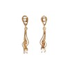 Caravanas colgantes Vintage de oro- Oro bajo - Zirconias - CA8097 conpiedra