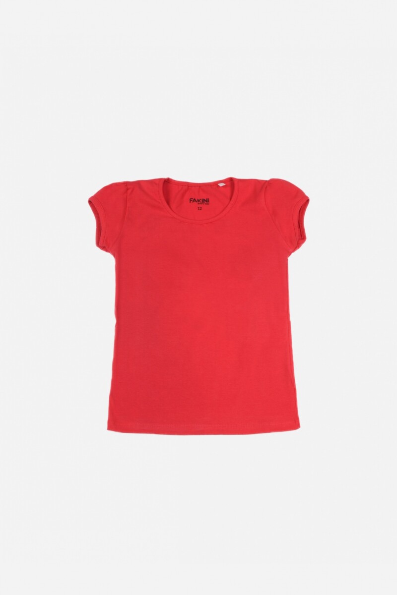 Remera para niñas - ROJO CLARO 