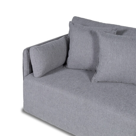 Sofá Torino - Tela Microfibra - 3 cuerpos 3A-342 (Gris)