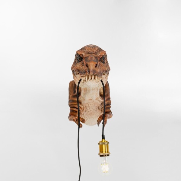 LUMINARIA DE PARED ANIMAL DINO Marrón - -