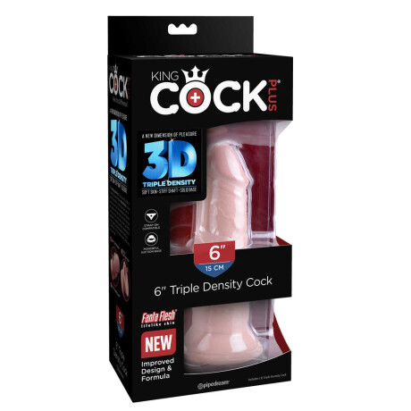 Dildo Realístico King Cock Plus 6" Triple Density Light