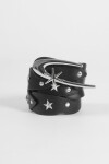 Cinturón estrella y hebilla negro
