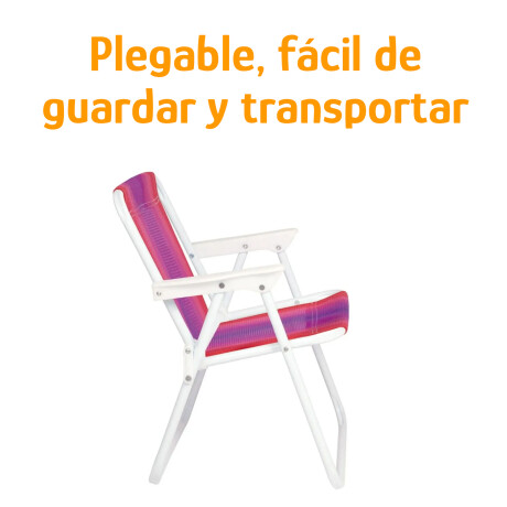 Silla Infantil Alta Acero Mor Plegable Reforzada 30kg Coral/violeta