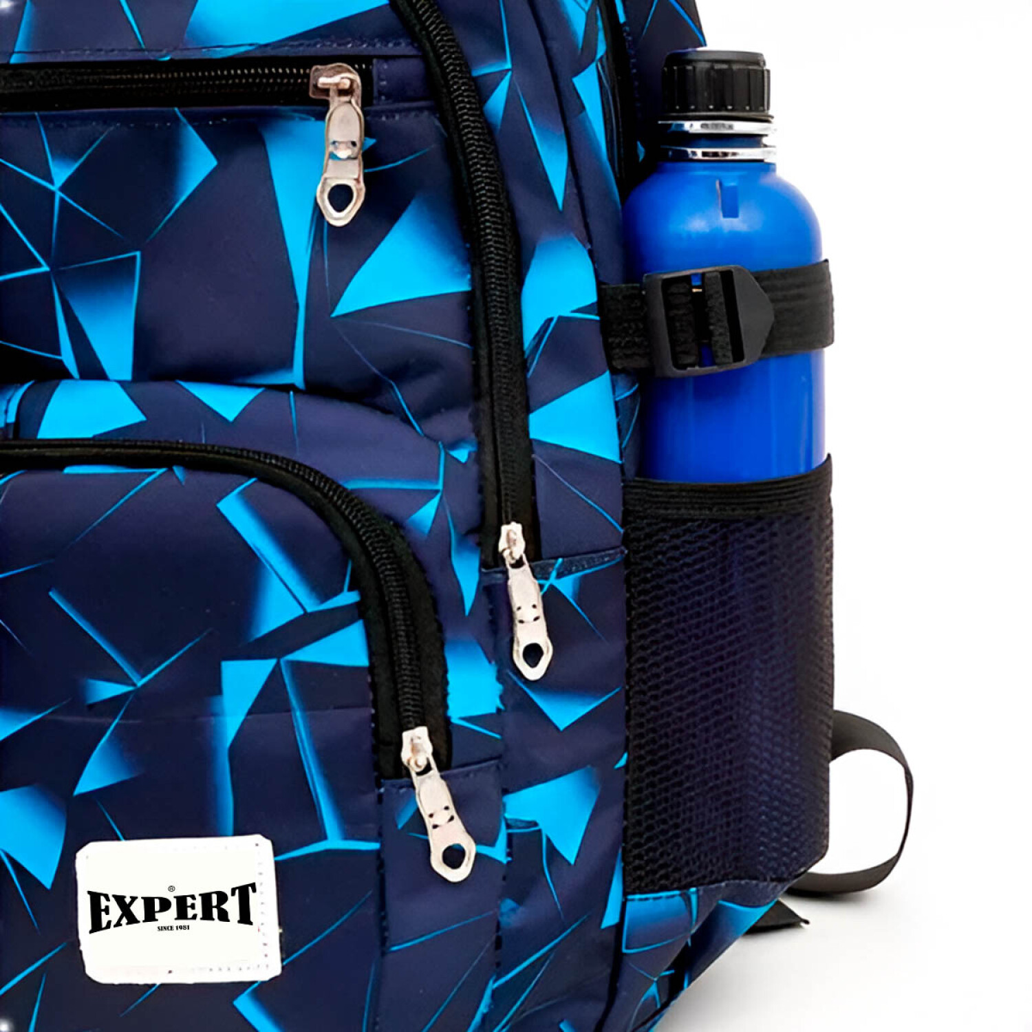 Mochila Escolar Roblox 3 Piezas Para Niño Azul Marino Rayas