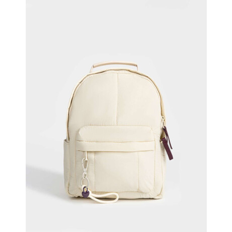 Mochila Deportiva Puffy Blanco Crudo