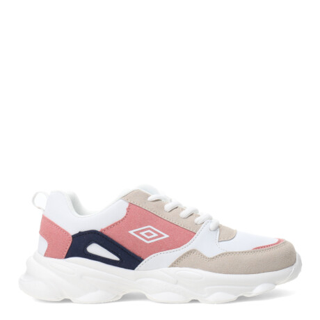 Championes de Niña Umbro Smile Jrs Rosado - Blanco - Azul Piedra