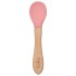 Cuchara de silicona y bambu BUBA rosa