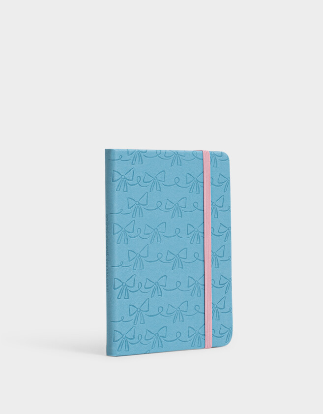 Anotadores Cuadernos y Memos Texturada Cuaderno A6 Forrado Pu - Azul Celeste