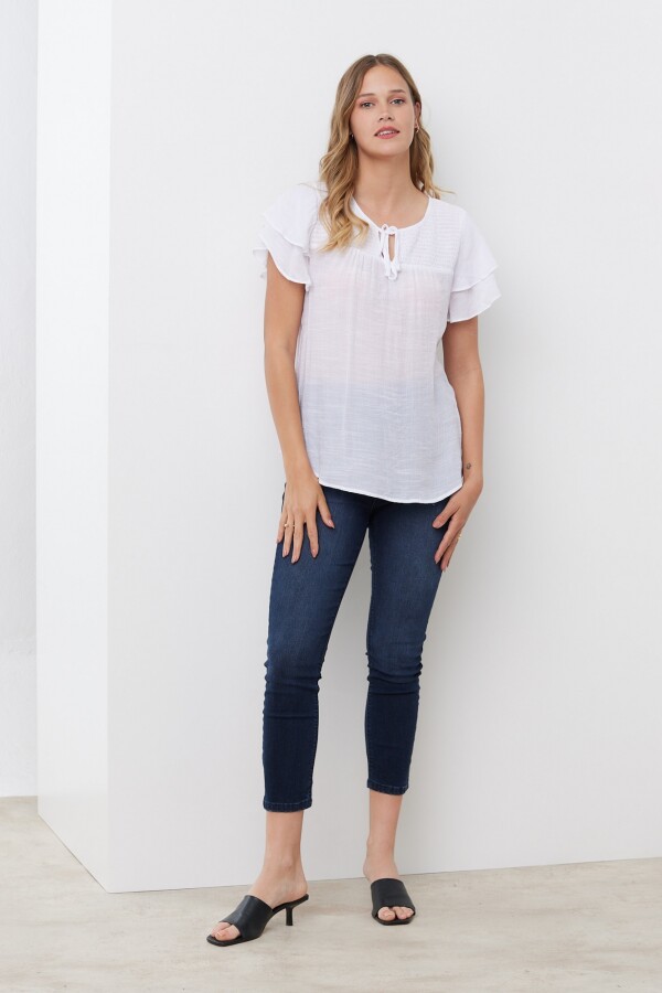 Blusa Smock BLANCO
