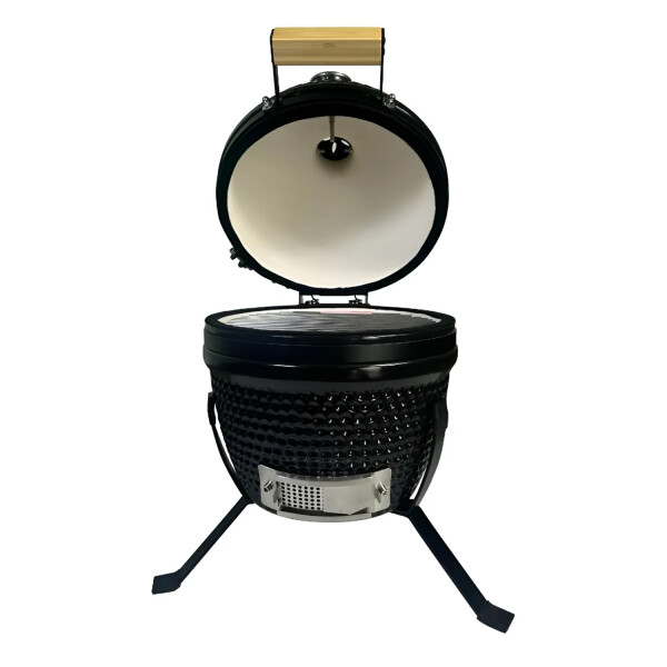 Horno Kamado A Carbón Cerámica Refractaria Con Parrilla 27cm PARRILLA FIRE KING KAMADO 13" NEGRO FT13