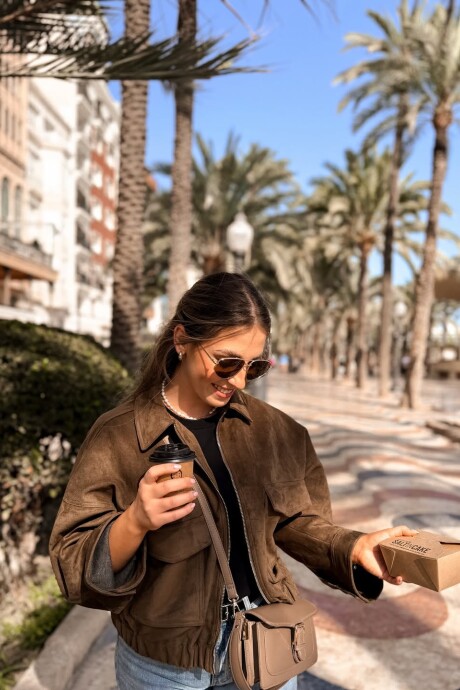Campera AMALFI gamuza chocolate