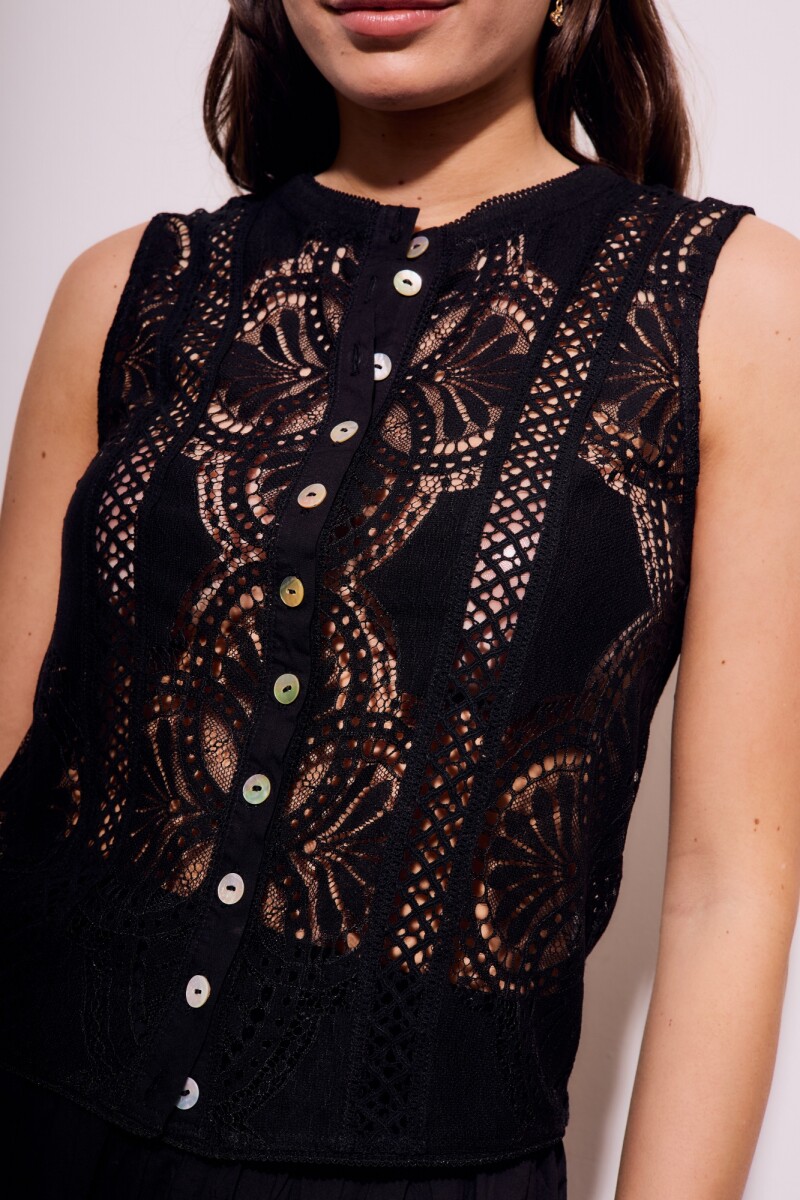 Blusa Encaje Negro