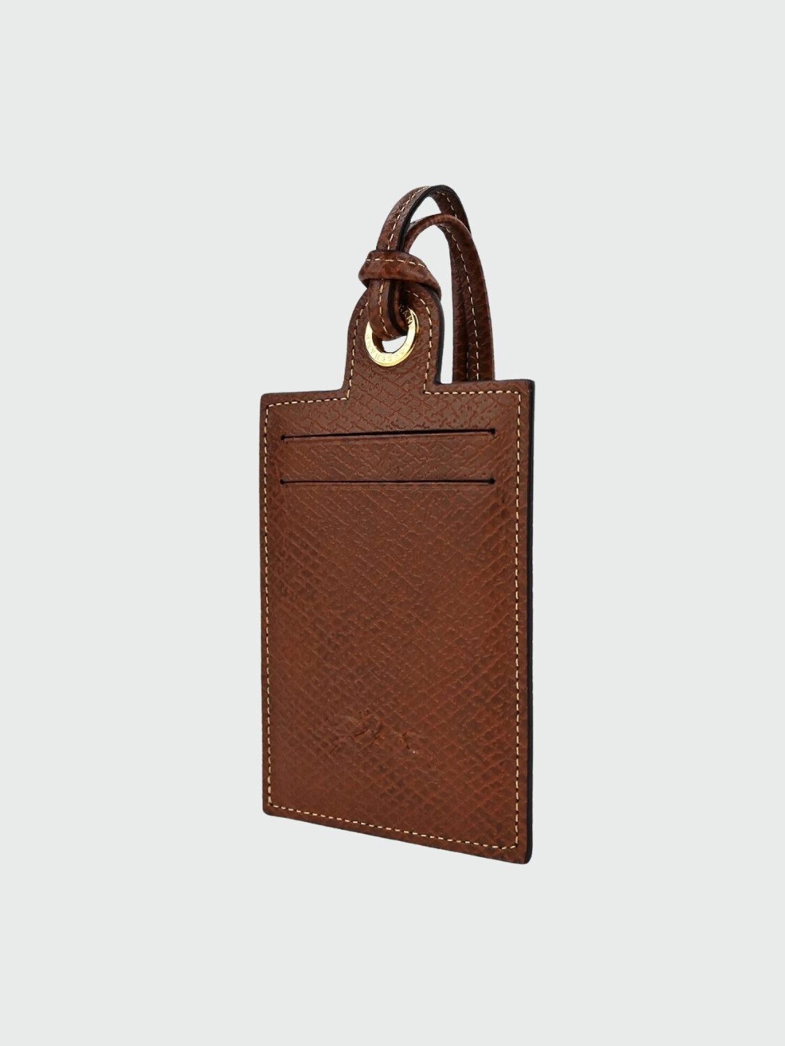 Longchamp -Tarjetero de cuero para colgar, Le pliage Blanco