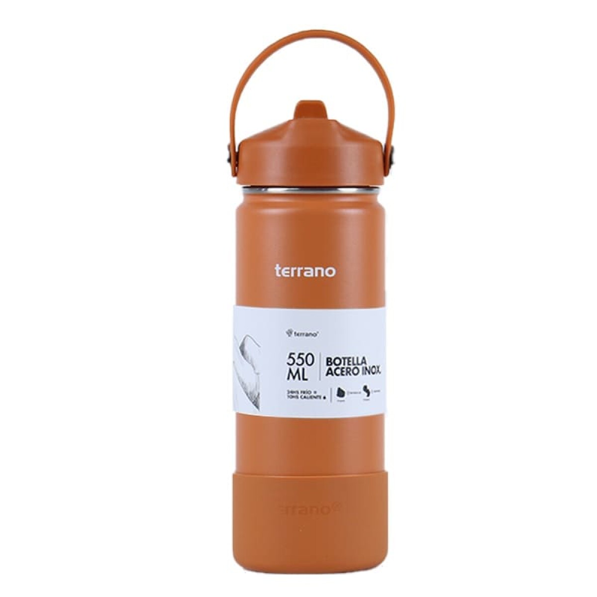 BOTELLA TERRANO 550ML PICO + BOTA - TERRACOTA 