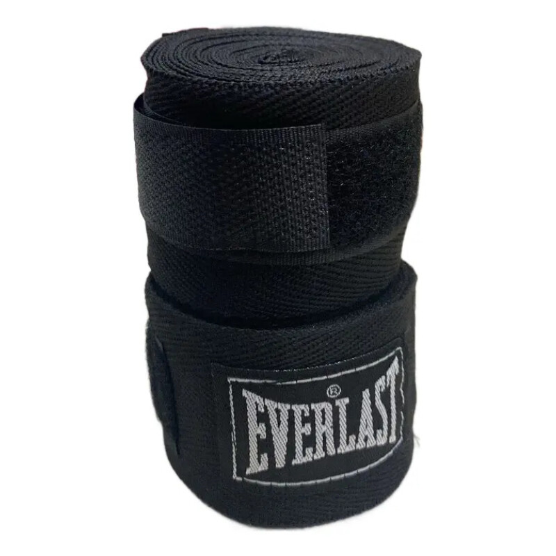 PAR DE VENDAS BOXEO MMA EVERLAST 5MT X 5CM COLOR NEGRO PAR DE VENDAS BOXEO MMA EVERLAST 5MT X 5CM COLOR NEGRO